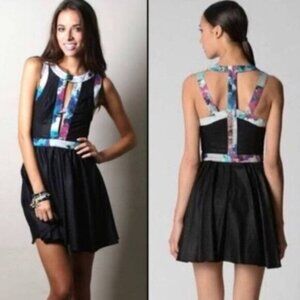 KEEPSAKE the Label Black and Multicolor Mini Dress